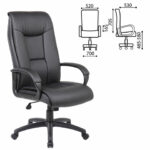 Кресло офисное BRABIX PREMIUM "Work EX-513", экокожа, черное, 531943 — арт. SAMSON-531943