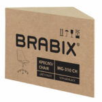 Кресло стул BRABIX "Eames MG-310 CH", хром, пластик черный, экокожа черная, 532925 — арт. SAMSON-532925