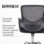 Кресло BRABIX "Next MG-318", с подлокотниками, хром, черное, 531834 — арт. SAMSON-531834