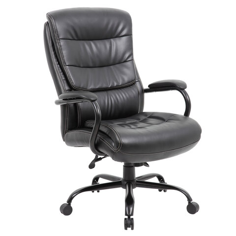 Кресло офисное BRABIX PREMIUM "Heavy Duty HD-004", НАГРУЗКА до 200 кг, экокожа, черное, 531942 — арт. SAMSON-531942