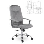 Кресло офисное "Бостон", CH-277, хром, ткань, серый (M-02) — арт. SAMSON-533306