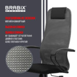 Кресло BRABIX PREMIUM "Ultimate EX-800" пластик, плотная двойная сетка Х2, черное/серое, 532915 — арт. SAMSON-532915