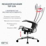 Кресло офисное МЕТТА "К-4-Т" хром, прочная сетка, сиденье и спинка регулируемые, белое — арт. SAMSON-532445