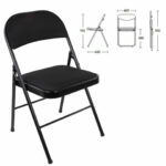 Стул складной BRABIX "Golf Plus CF-003 КОМФОРТ", чёрный каркас, чёрная ткань, 532889 — арт. SAMSON-532889