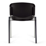 Стул STAFF "Iso Plast CF-009", хром каркас, пластик черный, 532571 — арт. SAMSON-532571