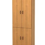 КФ21 Шкаф высокий (740х390х2002) (ШФ14+ДФ12*2+ДФ13*2) — КФ21.5 — миланский орех