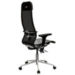 Кресло МЕТТА "ErgoLife" 10 B1-104D, хром, синхромеханизм, 2D-подлокотники, прочная сетка, черное — арт. SAMSON-532993