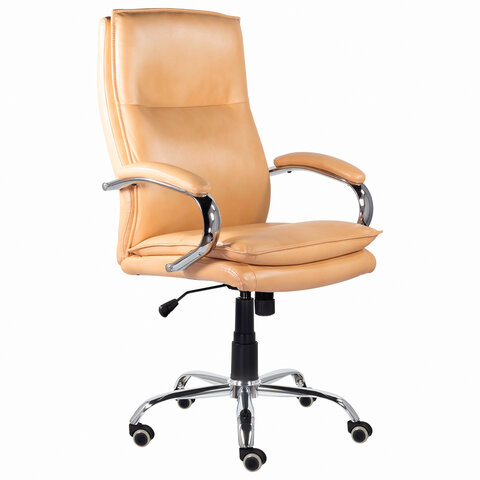 Кресло офисное BRABIX PREMIUM "Cuba EX-542", экокожа, бежевое, 532551 — арт. SAMSON-532551