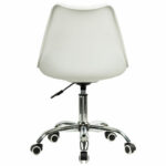 Кресло стул BRABIX "Eames MG-310 CH", хром, пластик белый, экокожа белая, 532923 — арт. SAMSON-532923