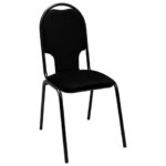 Стул для посетителей РС02М, черный каркас, ткань черная, БП000011990