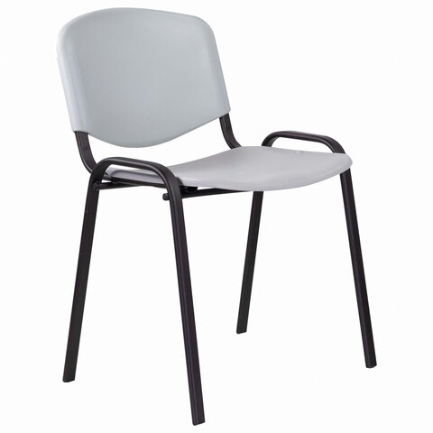 Стул STAFF "Iso Plast CF-009", черный каркас, пластик серый, 532570 — арт. SAMSON-532570