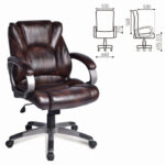 Кресло офисное BRABIX "Eldorado EX-504", экокожа, коричневое, 530875 — арт. SAMSON-530875