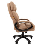 Кресло офисное Chairman СН 505, НАГРУЗКА до 150 кг, велюр, бежевое, 7127986 — арт. SAMSON-533230