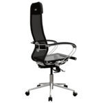 Кресло МЕТТА "ErgoLife" 10 B1-104K, хром, синхромеханизм, прочная сетка, черное — арт. SAMSON-532992