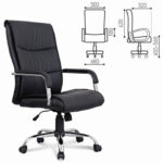 Кресло офисное BRABIX "Space EX-508", экокожа, хром, черное, 530860 — арт. SAMSON-530860