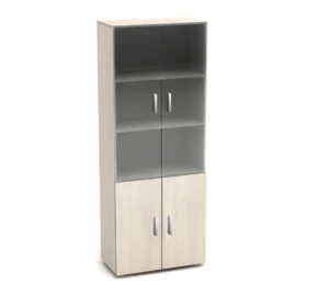К2 Канц Шкаф со стеклом (700х350х1830) (ШК31+ДК32х2+ДК35х2+ФС04х2) (К2-кан) — арт. MONOLIT-P-84669C8CDCB8