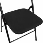 Стул складной BRABIX "Golf CF-007", чёрный каркас, чёрная ткань, гофрокороб, 533025 — арт. SAMSON-533025