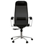 Кресло МЕТТА "ErgoLife" 10 B1-104K, хром, синхромеханизм, прочная сетка, черное — арт. SAMSON-532992