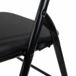 Стул складной BRABIX "Golf CF-007", черный каркас, кожзам черный, гофрокороб, 533024 — арт. SAMSON-533024