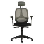 Кресло BRABIX "Saturn ER-400", с подголовником, комбинированное, черное/серое, 530871 — арт. SAMSON-530871