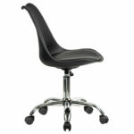 Кресло стул BRABIX "Eames MG-310 CH", хром, пластик черный, экокожа черная, 532925 — арт. SAMSON-532925