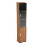 К7-кан(орех9) К7 Канц Колока со стеклом (350х350х1830) (КК32+ДК32+ДК35+ФС01)