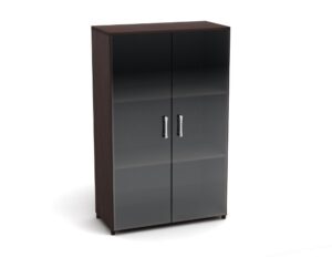 К10 Канц Шкаф низкий со стеклом (700х350х1126) (ШК39+ДК35х2+ФС01х2) (К10-кан) — арт. MONOLIT-P-27F9ABB8FFF7