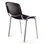 Стул STAFF "Iso Plast CF-009", хром каркас, пластик черный, 532571 — арт. SAMSON-532571