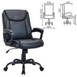 Кресло BRABIX "Forex EX-529", экокожа, разборное пятилучие, черное, 532980 — арт. SAMSON-532980