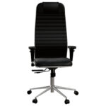 Кресло МЕТТА "ErgoLife" 10 B1-117D, хром, синхромеханизм, 2D-подлокотники, экокожа, черное — арт. SAMSON-532994