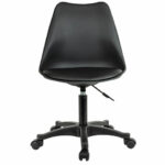 Кресло стул BRABIX "Eames MG-310 PL", пластик черный, экокожа черная, 532927 — арт. SAMSON-532927
