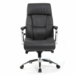 Кресло из натуральной кожи BRABIX PREMIUM "Phaeton EX-502", хром, черное, 530882 — арт. SAMSON-530882