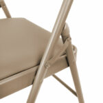 Стулья складные BRABIX "Golf Plus CF-003" КОМФОРТ, КОМПЛЕКТ 4шт., бежевый каркас, кожзам бежевый, 533033 — арт. SAMSON-533033