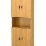 КФ17 Шкаф высокий (740х390х2002) (ШФ14+ДФ13*4) — КФ17.5 — миланский орех
