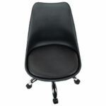 Кресло стул BRABIX "Eames MG-310 CH", хром, пластик черный, экокожа черная, 532925 — арт. SAMSON-532925