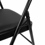 Стул складной BRABIX "Golf Plus CF-003 КОМФОРТ", черный каркас, кожзам черный, В КОРОБЕ, 533026 — арт. SAMSON-533026