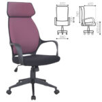 Кресло офисное BRABIX PREMIUM "Galaxy EX-519", ткань, черное/терракотовое, 531570 — арт. SAMSON-531570