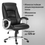 Кресло офисное BRABIX PREMIUM "Grand EX-501", рециклированная кожа, черное, 531950 — арт. SAMSON-531950