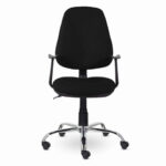 Кресло BRABIX "Comfort MG-322", хром, регулируемая эргономичная спинка, ткань, черное, 532558 — арт. SAMSON-532558