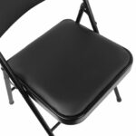 Стул складной BRABIX "Golf Plus CF-003 Комфорт", черный каркас, кожзам черный, 531566 — арт. SAMSON-531566