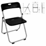 Стул складной BRABIX "Golf Lite CF-017", серебристый каркас, пластик чёрный, 532895 — арт. SAMSON-532895
