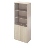 Шкаф высокий (800х418х2000) (ДГ41_1+ДГ40_2+ДГ51х2+ДГ54х2+ДГ55х2) Дуглас (ДГ45) — арт. MONOLIT-P-3E80FBCF34D4