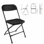 Стул складной BRABIX "Golf CF-002", черный каркас, пластик черный, 531563 — арт. SAMSON-531563