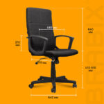 Кресло офисное BRABIX "Focus EX-518", ткань, черное, 531575 — арт. SAMSON-531575