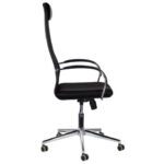 Кресло офисное BRABIX "Pilot EX-610 CH" premium, хром, ткань-сетка, черное, 532417 — арт. SAMSON-532417