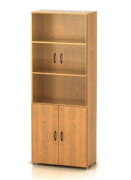 КФ14 Шкаф высокий со стеклом (740х390х2002) (ШФ14+ДФ11*2+ФС01*2+ДФ13*2) Фея (КФ14) — арт. MONOLIT-P-D3245A03C0C7