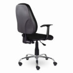 Кресло BRABIX "Comfort MG-322", хром, регулируемая эргономичная спинка, ткань, черное, 532558 — арт. SAMSON-532558