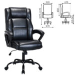 Кресло BRABIX PREMIUM "Oslo EX-549", рециклированная кожа, разборное пятилучие, черное, 532978 — арт. SAMSON-532978