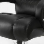 Кресло офисное BRABIX PREMIUM "Bomer HD-007", НАГРУЗКА до 250 кг, рециклированная кожа, хром, черное, 531939 — арт. SAMSON-531939