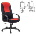 Кресло офисное BRABIX "City EX-512", ткань черная/красная, TW, 531408 — арт. SAMSON-531408